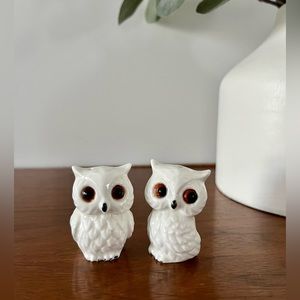 Vintage Miniature Owl Salt and Pepper Shakers